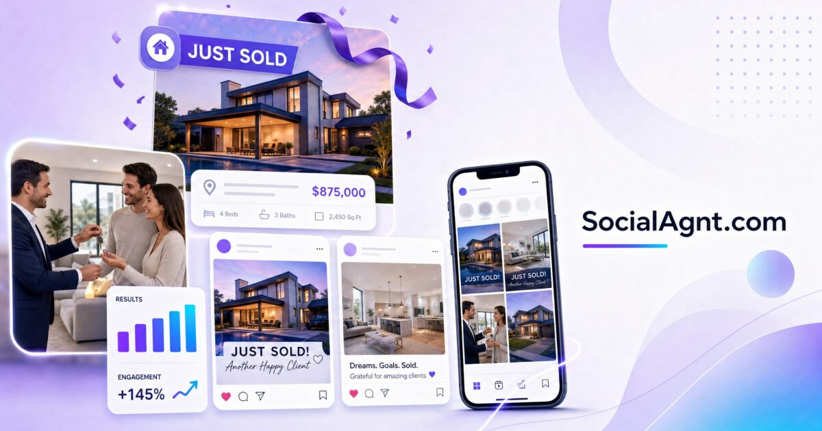 Just Sold Social Media Post Ideas and Captions for Real Estate Agents