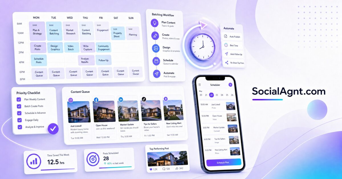 Social Media Time Management for Busy Real Estate Agents: The Efficiency Playbook